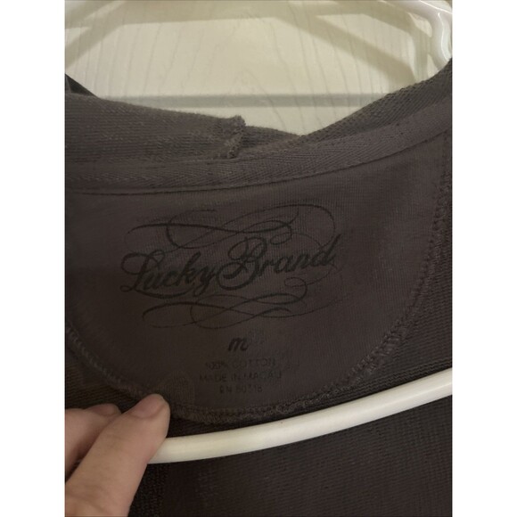 LUCKY BRAND Medium Jacket Kimono Hoodie Jingo IKat Cat Tiger Animal Y2K Vintage - Picture 4 of 8